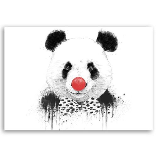 Obraz na płótnie – Canvas, Miś panda na białym tle clown 60x40 na Arena.pl