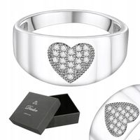 SREBRNY pierścionek OBRĄCZKA SREBRO 925 z CYRKONIAMI wyjątkowy PREZENT