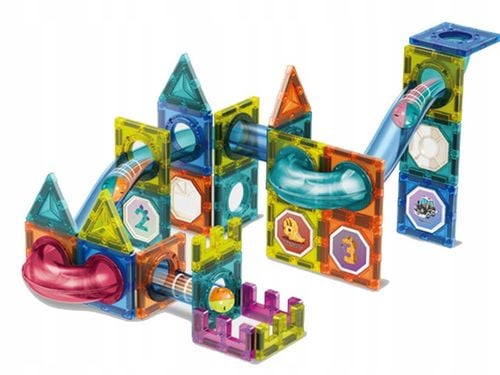 KLOCKI MAGNETYCZNE KONSTRUKCYJNE TOR KULKOWY KULODROM 3D 42 EL na Arena.pl