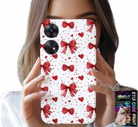 ETUI DO OPPO RENO8 T 4G - CZERWONE WSTĄŻKI WSTĄŻKA MODNE WZORY
