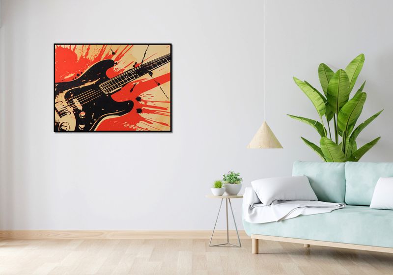 Plakat 100x75cm Gitara Elektryczna zdjęcie 4