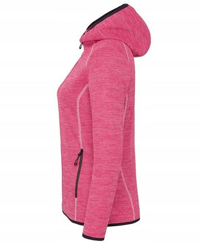 Rozpinany polar damski z kapturem kieszenie Recycled ekologiczny turkus XS na Arena.pl