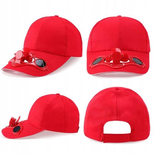 CZAPKA Z DASZKIEM Z WIATRACZKIEM SOLARNYM CHŁODZĄCA ZASILANA SŁOŃCEM na Arena.pl