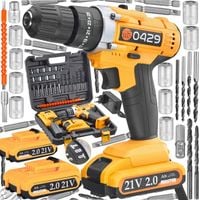 UDAROWA WIERTARKO WKRĘTARKA AKUMULATOROWA 20V WALIZKA 2XAKU WIERTŁA