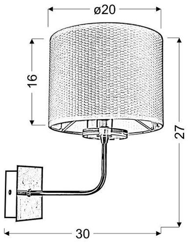 Estera kinkiet 1x40W E14 chrom na Arena.pl