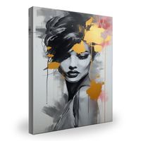 Obraz Do Salonu PORTRET Kobiety Styl Glamour Na Płótnie 50cm x 70cm