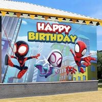 Tło fotograficzne urodzinowe Baner 200x160cm Spider-Man