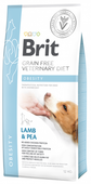Brit Grain Free Veterinary Diet Dog Obesity Jagnięcina Z Groszkiem 12kg
