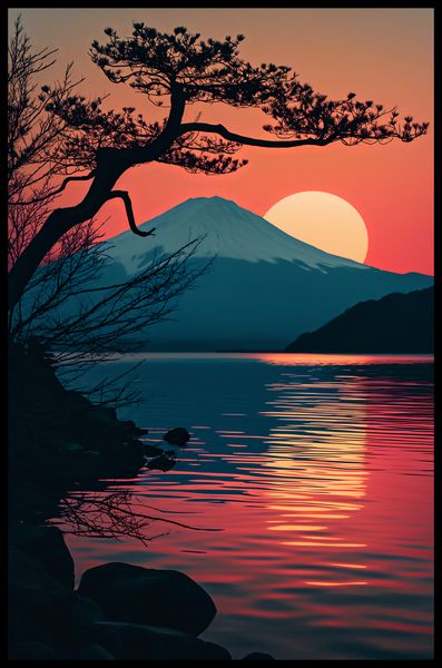 Plakat 53x81cm Góra Wieczorem zdjęcie 2