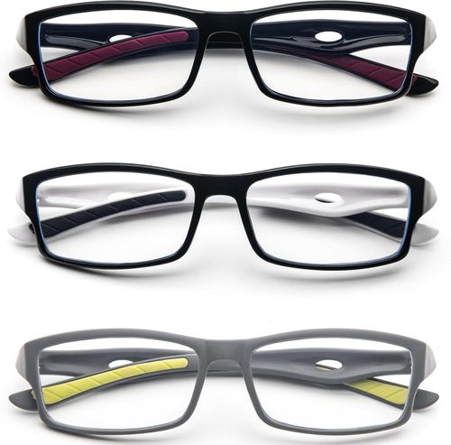 Okulary do czytania i komputera +3.00  KoKoBin TR90 antyblue zestaw 3szt na Arena.pl
