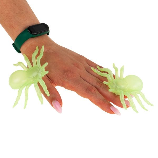 PAJĄKI HALLOWEEN SZTUCZNE 2SZT ŚWIECĄCE W CIEMNOŚCI FLUORESCENCYJNE zdjęcie 6