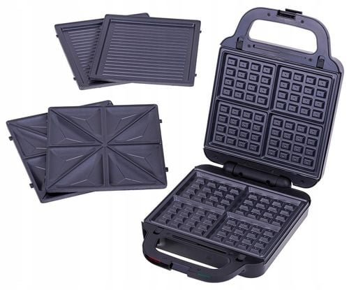 OPIEKACZ GOFROWNICA TOSTER DO KANAPEK GRILL WYMIENNE WKŁADY 3w1 MOC na Arena.pl