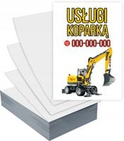 Ulotki A4 5000 sztuk firmowe reklamowe USŁUGI KOPARKĄ+ PROJEKT GRATIS