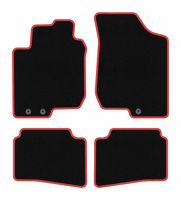 Dywaniki welurowe CARLUX-RED do Kia Cee'd I 2006-2012 czarne/czerwone