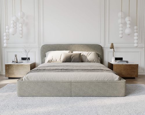 Łóżko tapicerowane Nello 140x200 Szare na Arena.pl