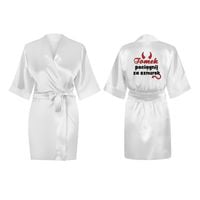 Szlafrok Damski Satynowy Dla Niej z Nadrukiem Prezent na Walentynki