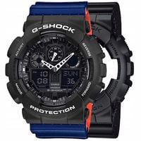 ZESTAW G-SHOCK GA-100-1A1ER CZARNY NIEBIESKI