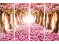 120CM 80 OBRAZ 4 ELEM ROMANTYCZNA ALEJKA ŚCIENNY