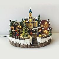 ACA Lighting LED WW wioska z obracającą się choinką z muzyką 220-240V/