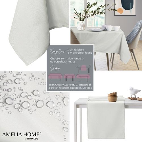 Obrus Plamoodporny EMPIRE I 140x280  kremowy AmeliaHome na Arena.pl