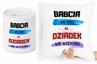 Dla Dziadka Zestaw Poduszka + Skarbonka Prezent Z Nadrukiem Ze Zdjęciem