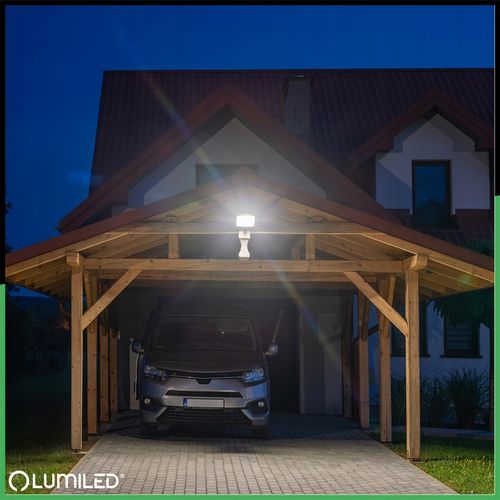 HALOGEN NAŚWIETLACZ LED 50W ZEWNĘTRZNY LAMPA Z CZUJNIKIEM RUCHU Garaż na Arena.pl