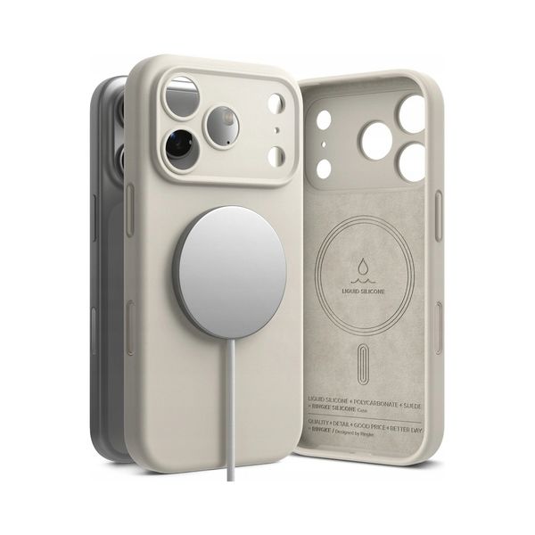 Etui Ringke Silicone Magnetic Magsafe do Iphone 17 Pro Max Stone zdjęcie 1