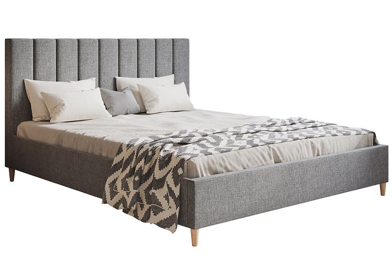 Łóżko tapicerowane Hamilton 120x200 stelaż nóżki zdjęcie 1