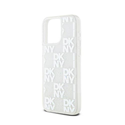 DKNY Liquid Glitter Multilogo - Etui iPhone 15 Pro Max (biały) na Arena.pl