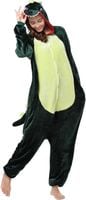 Pluszowy Kostium Dinozaura Smoka dla Dorosłych Flanela Zielony Rozmiar S
