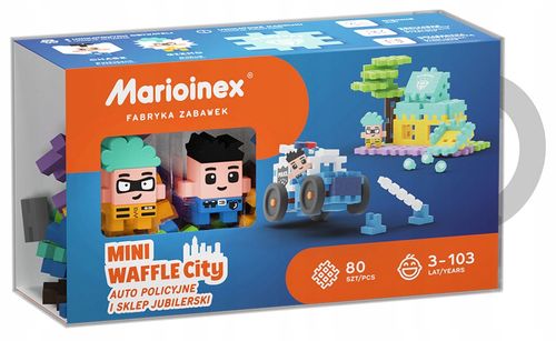 Mini Waffle City Auto Policyjne i Sklep Jubilerski, Marioinex 3+ 80 el na Arena.pl