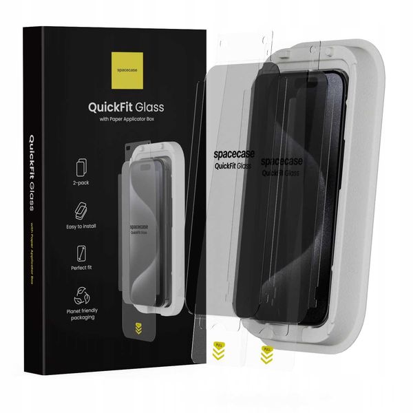 Spacecase QuickFit Privacy Glass iPhone 15 Pro zdjęcie 1