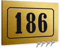 Tabliczka na dom 30x20 NUMER DOMU DIBOND ZŁOTY 3D