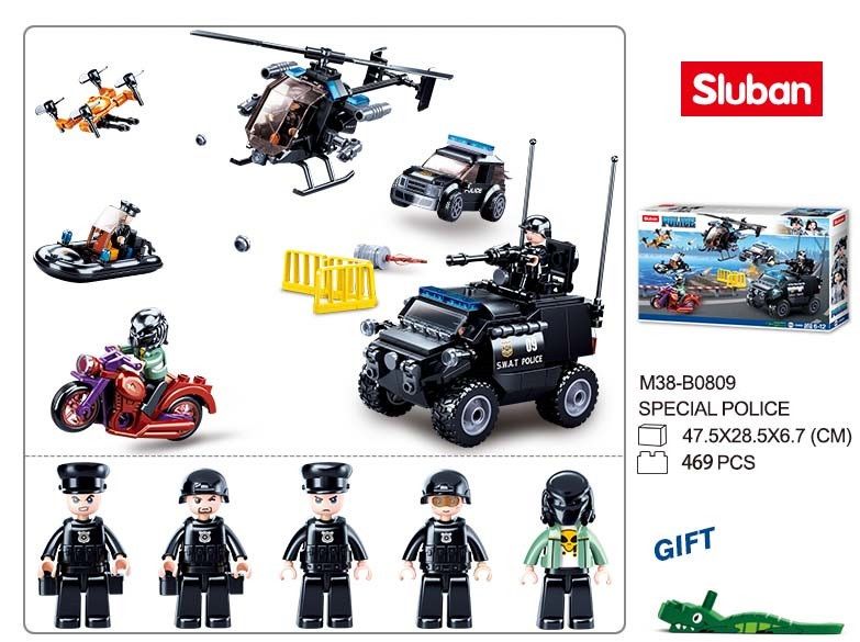 KLOCKI SLUBAN POLICE Policyjne pojazdy 469 kompatybilne z LEGO na Arena.pl