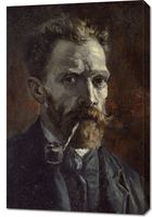 Obraz 60x90cm  Self-Portrait with Pipe, Van Gogh Vintage