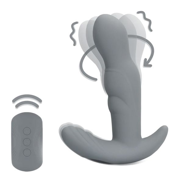 Rotating Prostate Stimulator With Remote Control - Gotham Grey zdjęcie 10
