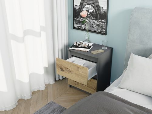 Szafka nocna komoda stolik 40cm R-2 ANTRACYT MIX ARTISAN na Arena.pl
