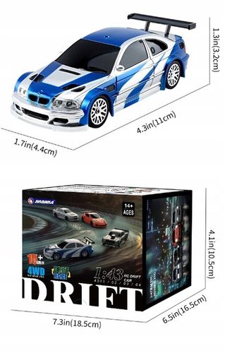 AUTO DO DRIFTU NA PILOTA BMW M3 E46 ZDALNIE STEROWANE DRIFT 1:43 na Arena.pl