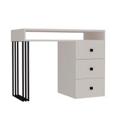 BIURKO KLARA 100 CM KASZMIR BEŻ NOGI METAL CZARNE