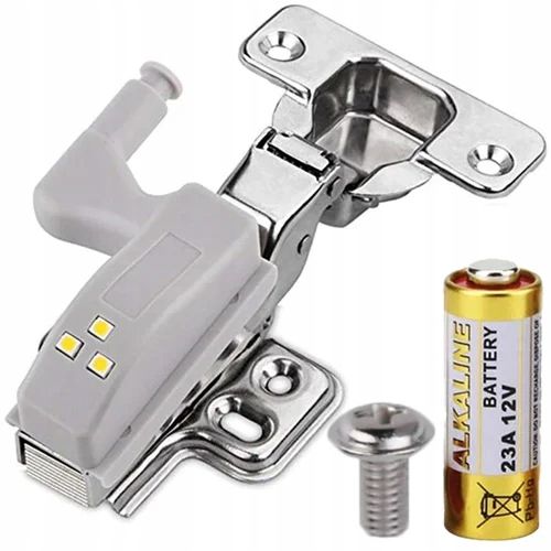 10x LAMPKA LED DO SZAFKI NA ZAWIAS DRZWI + BATERIA na Arena.pl