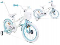 ROWER ROWEREK DZIECIĘCY DLA DZIEWCZYNKI PROWADNIK KOŁO 16 CALI RAINBOW BLUE