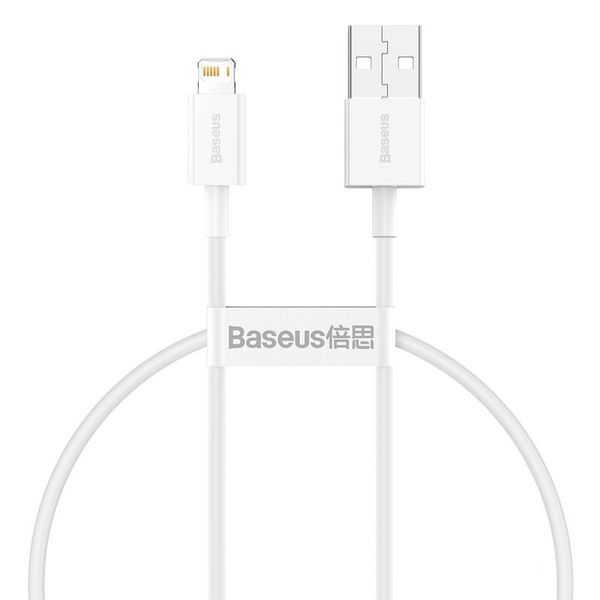 KABEL BASEUS SUPERIOR USB/LIGHTNING 2.4A 0.25M BIAŁY/WHITE zdjęcie 1