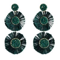 kolczyki chwosty zielone k977zie