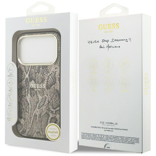 etui guess python pattern magsafe do     iphone 17 pro brązowy zdjęcie 8