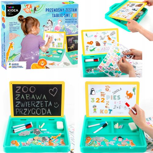 PRZENOŚNY ZESTAW TABLIC 5W1 ZOO KIDEA 1078 na Arena.pl