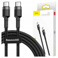 Kabel USB-C do USB-C PD Baseus Cafule PD 2.0 QC 3.0 60W 1m (czarno-szary)