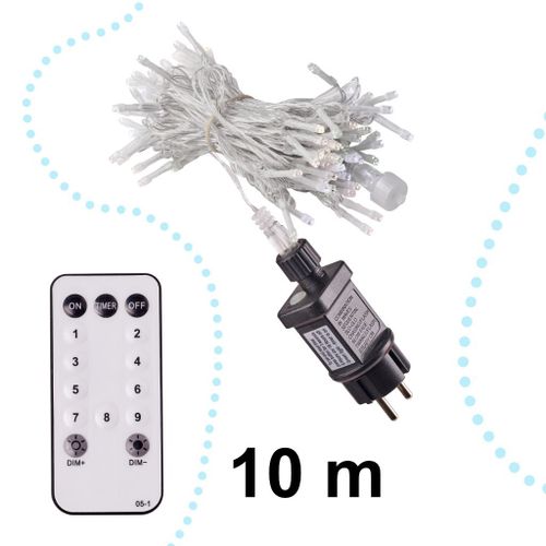 Lampki LED łańcuch 10m 100LED z pilotem na Arena.pl