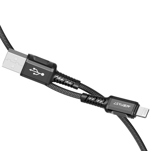 Kabel przewód MFI do iPhone USB - Lightning 2.4A 1.2m czarny na Arena.pl