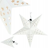GWIAZDA 3D SKŁADANA ŚWIĄTECZNA WITRAŻ PAPIEROWA