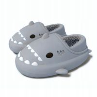 KAPCIE DOMOWE PLUSZOWE REKINY OCIEPLANE LACZKI SHARK 44-45 SZARE